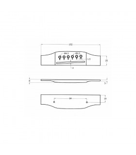 Indian Rosewood finished bridge
