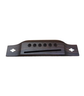 Indian Rosewood brug 6 snaren met inlay