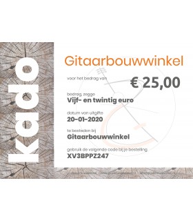 Gitaarbouwwinkel.nl - Kadobon ter waarde van €25,-