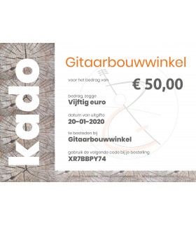 Gitaarbouwwinkel.nl - Kadobon ter waarde van €50,-