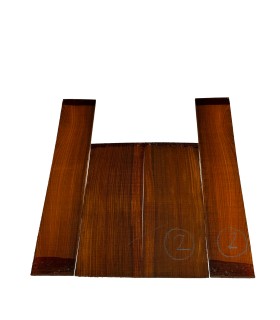 Ensemble dos et éclisses Cocobolo pour ukulélé