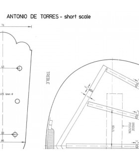 Antonio de Torres Gitarrenplan Short Scale